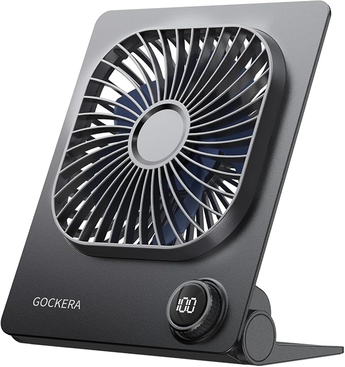 Desk Fan, 6.61''Ultra-thin 5000mAh Battery Powered Fan by GOCKERA