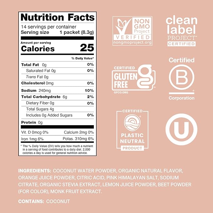 Cure Hydration | Plant-Based Electrolyte Drink Mix | No Added Sugar | FSA-HSA | - Image 2