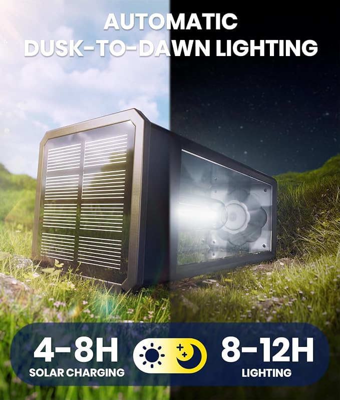 NEWMESSI 8 Pack Bright Solar Pathway Lights, IP65 Waterproof Outdoor Garden - Image 7