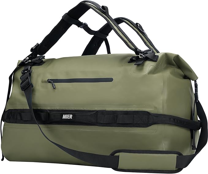 MIER Waterproof Duffel Bag Motorcycle Dry Bag Backpack Large Roll-Top Heavy by MIER