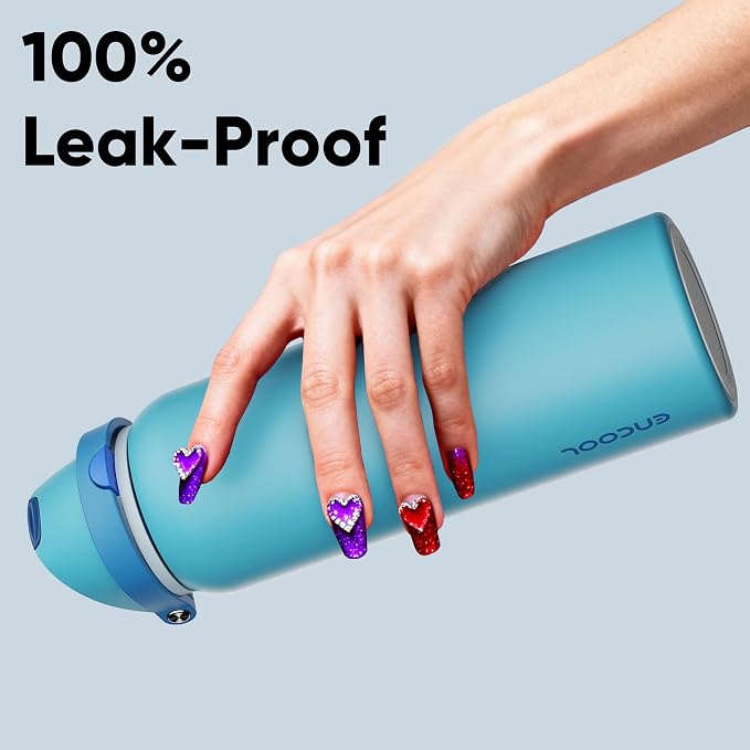 Insulated Water Bottle with Straw - Image 6