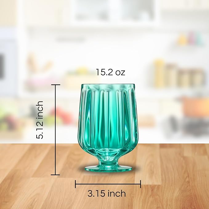 15oz Unbreakable Premium Drinking Glasses Set of 4 - Image 3