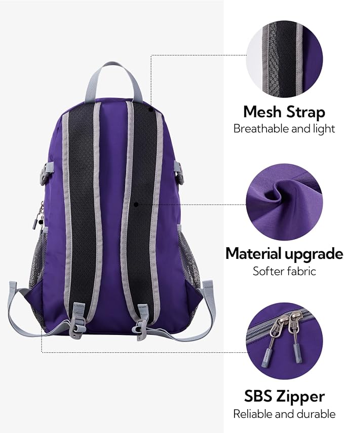 WATERFLY Small Lightweight Packable Backpack: 20l Ultra Light Foldable Travel - Image 4