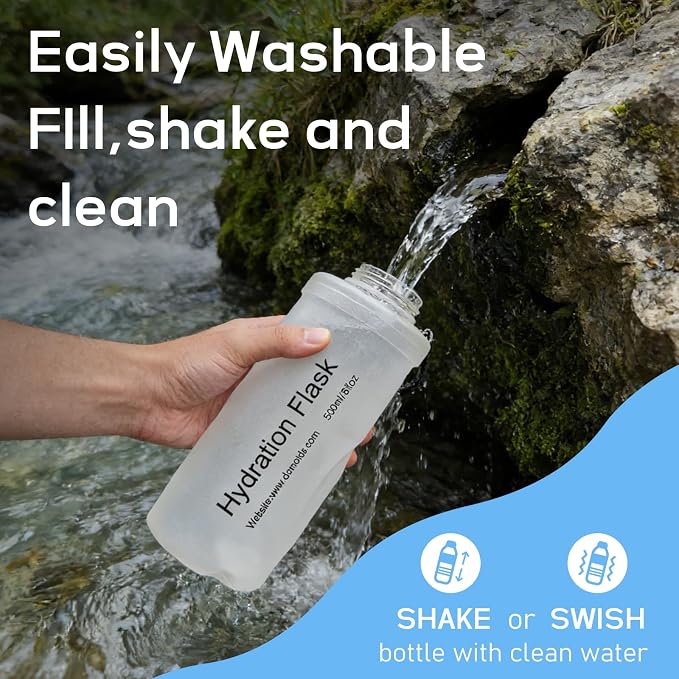 1L Soft Flask Water Bottle, Collapsible Water Bottle - Image 4