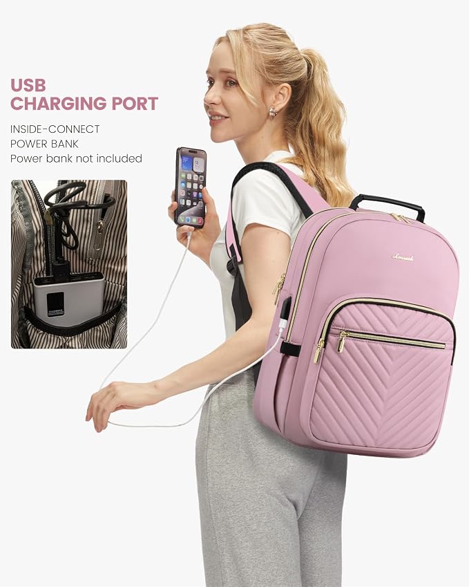 LOVEVOOK Laptop Backpack Purse for Women, Work Travel Computer Bags, College - Image 5