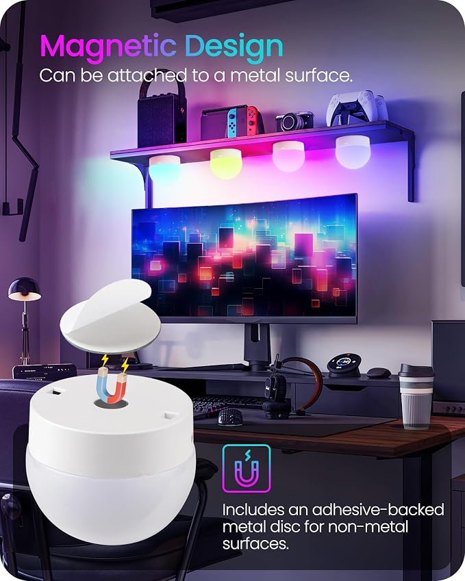 Rechargeable Light Bulbs with Remote Control, 4 Packs E12 Battery Operated - Image 8