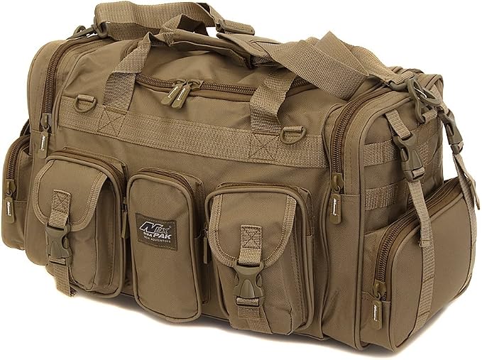Mens Large 22" Inch Tan Duffel Duffle Military Molle Tactical Gear Shoulder - Image 4