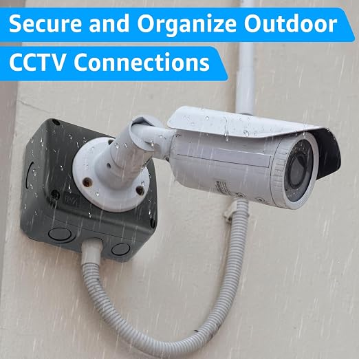 SuperInk Black Outdoor Junction Box, IP66 Waterproof Electrical Enclosure - Image 2