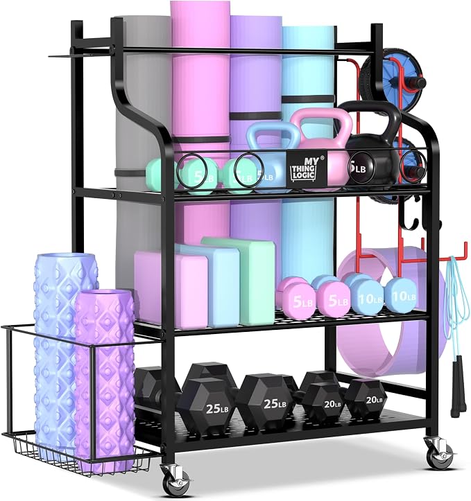 Mythinglogic Yoga Mat Storage Racks, Home Gym Storage Rack by Mythinglogic