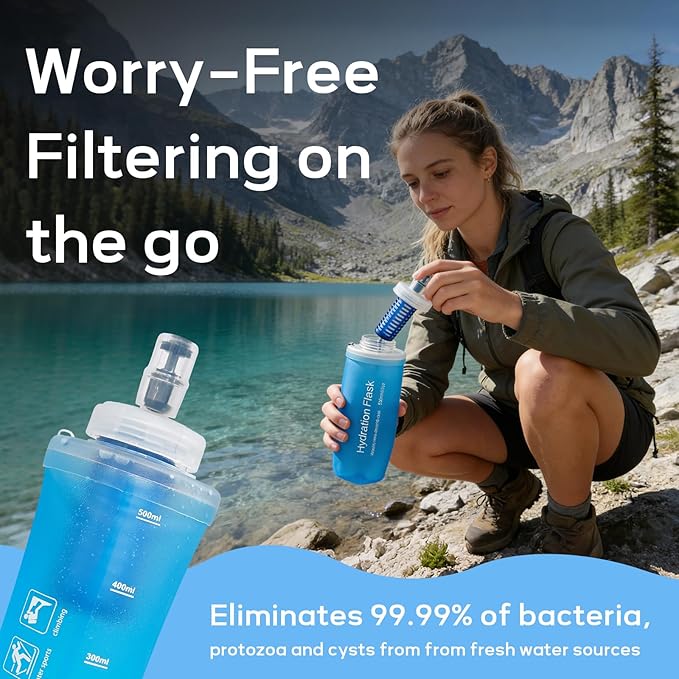 500ml Soft Flask Water Bottle, Collapsible Water Bottle - Image 2