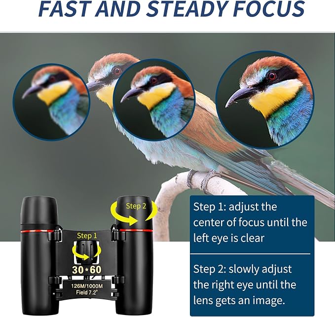 Compact Binoculars for Adults and Kids, HD Mini Portable Outdoor Binoculars - Image 6