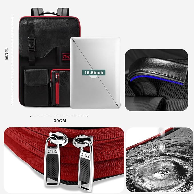 ZINZ Laptop Backpack 15 15.6 16 Inch, Expandable Computer Rucksack - Image 6