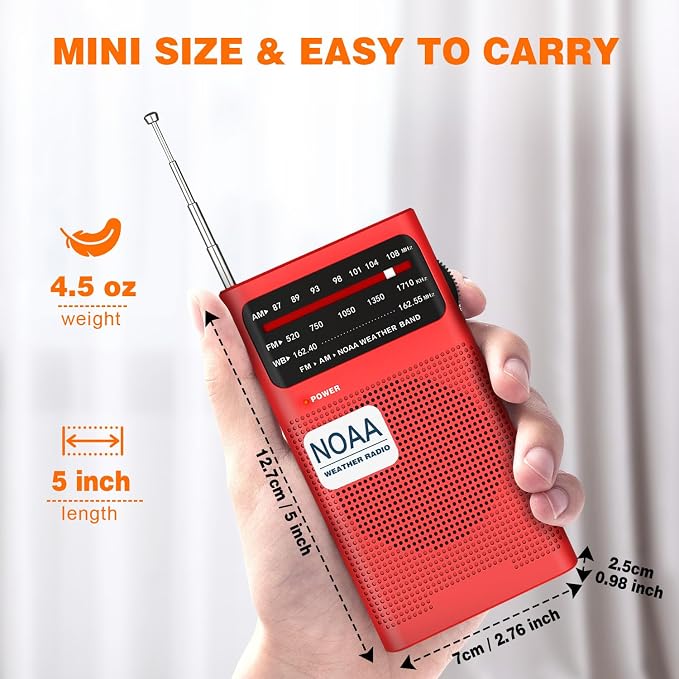 Goodes NOAA Weather Radio, AM FM NOAA Emergency Radio Portable - Image 4