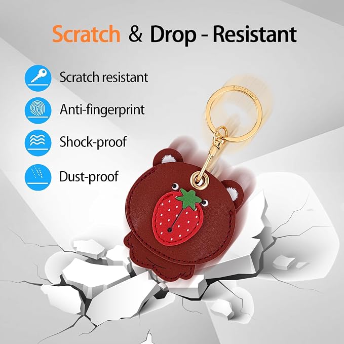 Leather Keychain Case Holder Compatible - Image 3