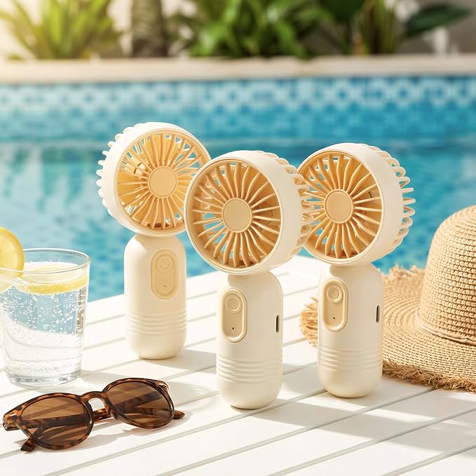 Rossesay 6 Pcs Mini Portable Fan Bulk Cute Handheld Lightweight Small Little - Image 2