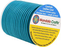 Mandala Crafts Round Genuine Teal Leather Cord by MandalaCrafts