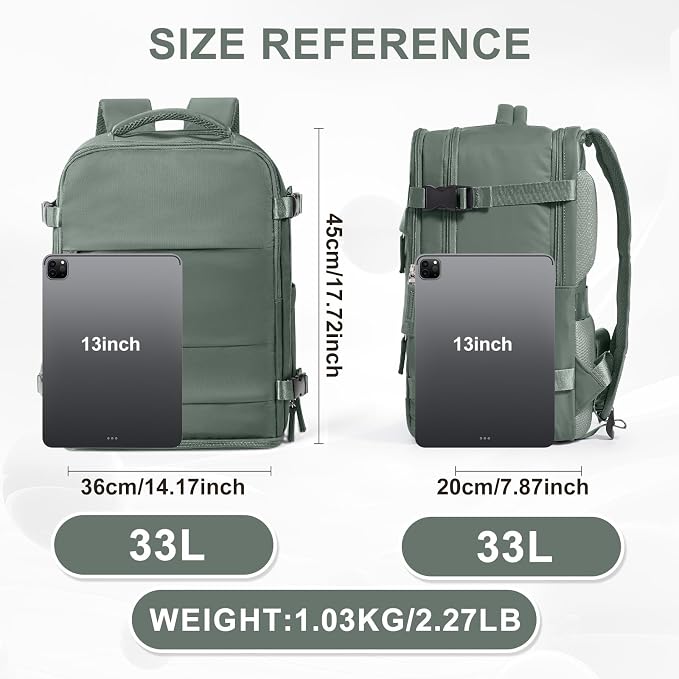 coowoz Large Travel Backpack Carry On - Image 3