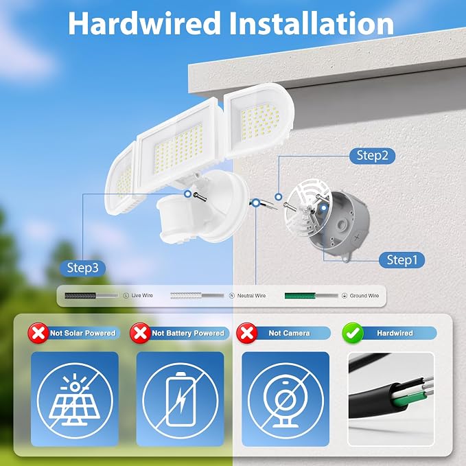 150W Motion Sensor Lights Outdoor - Image 2