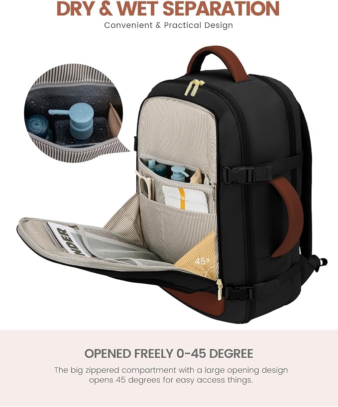 LOVEVOOK Travel Backpack For Women Flight Approved, 50L Large Carry On Backpack - Image 8