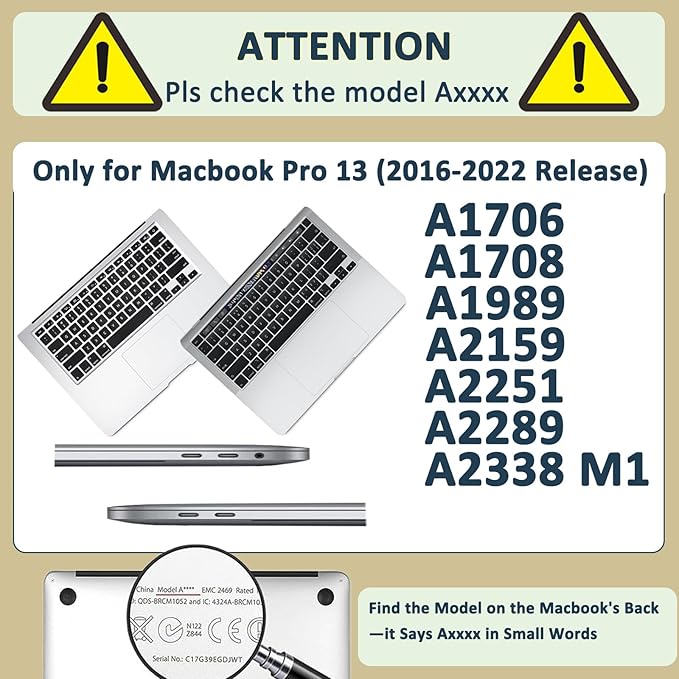 Laptop Case for New MacBook Pro 13 inch M1 M2 2016-2022 Release, Arts Crodidel - Image 2