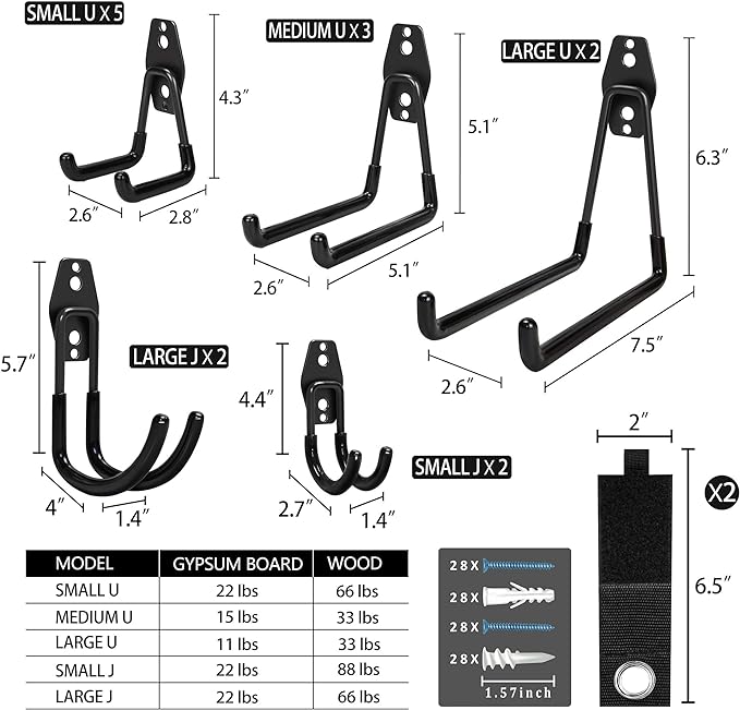 KOFANI Steel Garage Storage Hooks - Image 2