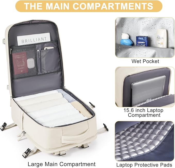 coofay Large Travel Backpack Carry on Flight Approved Mochila De Viaje Personal - Image 5