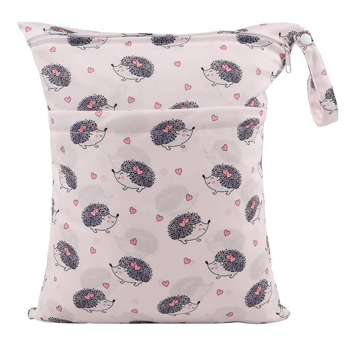 ALVABABY 2pcs Cloth Diaper Wet Dry Bags Waterproof Reusable - Image 7