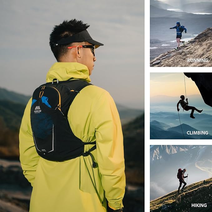 AONIJIE Running Hydration Vest for Men & Women, 8L Hydration Backpack, - Image 6