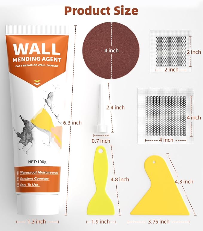 Spackle Wall Repair Kit, Drywall Repair Patch Kit, Simple Small Wall Hole - Image 7