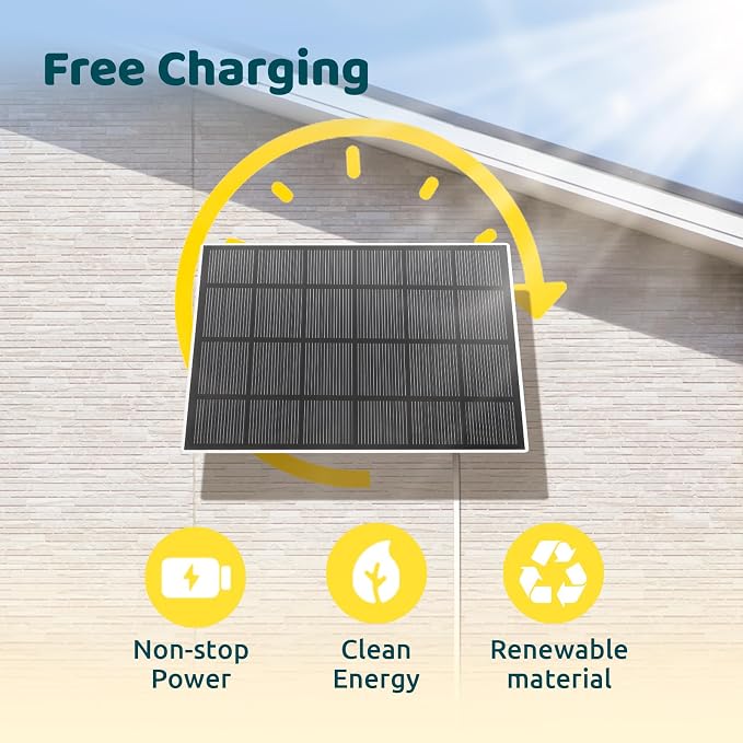 NETVUE Solar Panel for Bird Feeder Camera only, Type-C Charger, IP65 Waterproof - Image 4