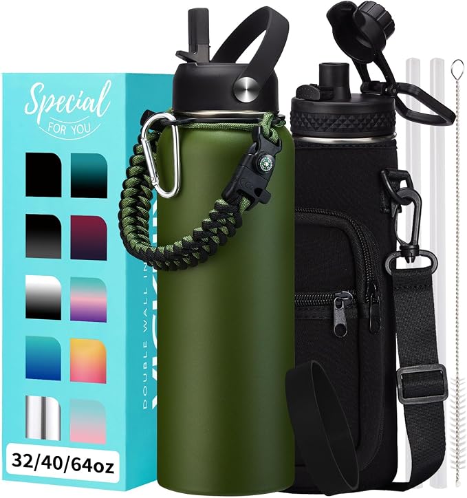 Stainless Steel Sports Water Bottle by VICKNIY