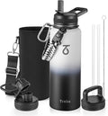 Trebo Water Bottle 40oz with Paracord Handle, Half Gallon Large Vacuum Triple by StayHotStayColdStayGreen