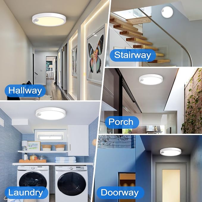 4PACK Flush Mount Ceiling Light Fixture Wired, Motion Sensor Ceiling Light - Image 6