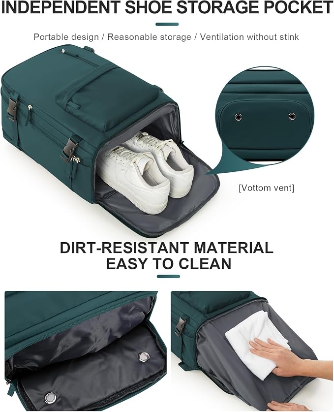 WONHOX Large Travel Backpack Carry on Flight Approved Laptop Work Business - Image 6