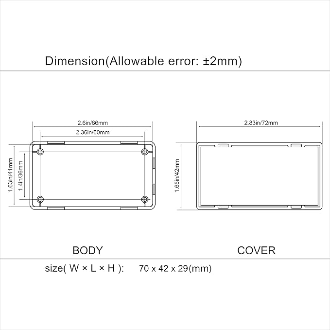 LeMotech Project Box 10 Pieces ABS Plastic Electrical Project Case Small - Image 7