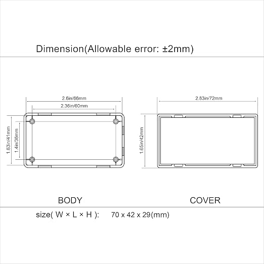 LeMotech Project Box 5 Pieces ABS Plastic Electrical Project Case Small - Image 7
