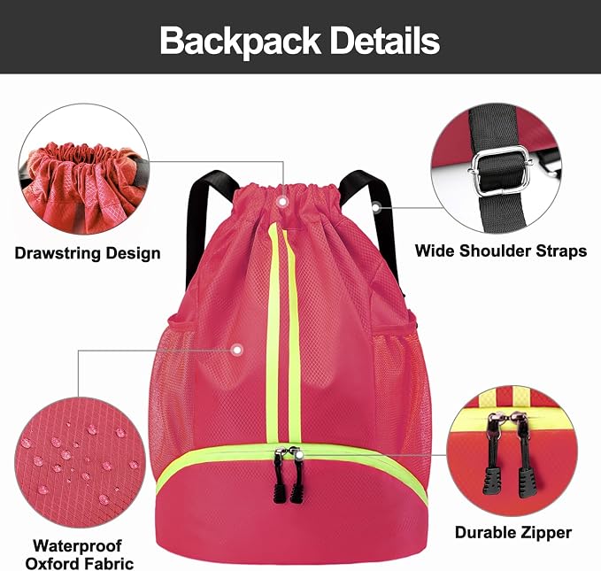 Hoedia Sports Drawstring Backpack - Image 5