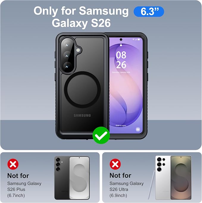 ANTSHARE for Samsung Galaxy S26 Case Waterproof, Built-in Lens & Screen - Image 2