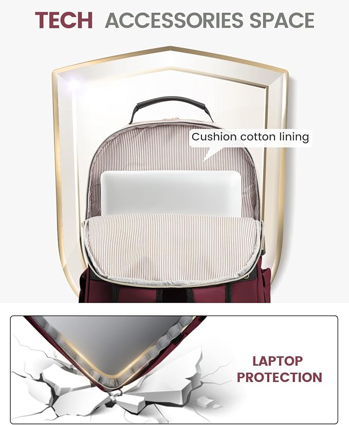 LOVEVOOK Laptop Backpack Purse for Women, Work Business Travel Computer Bags - Image 7