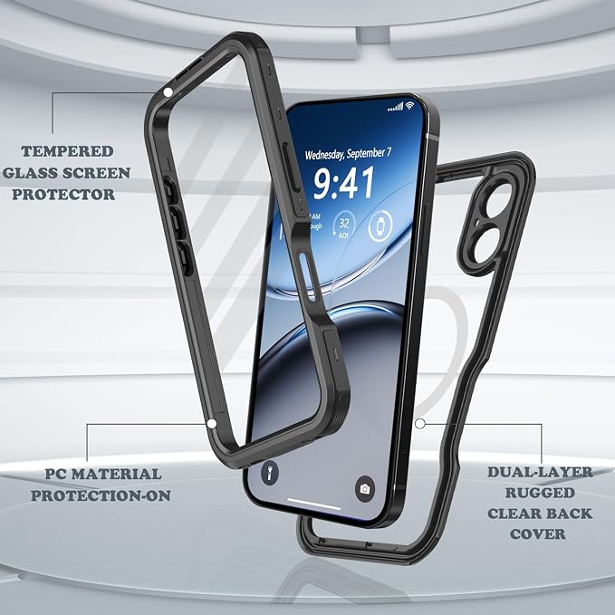 for iPhone 16 Case Waterproof, Full-Body Hard Case Built-in - Image 5