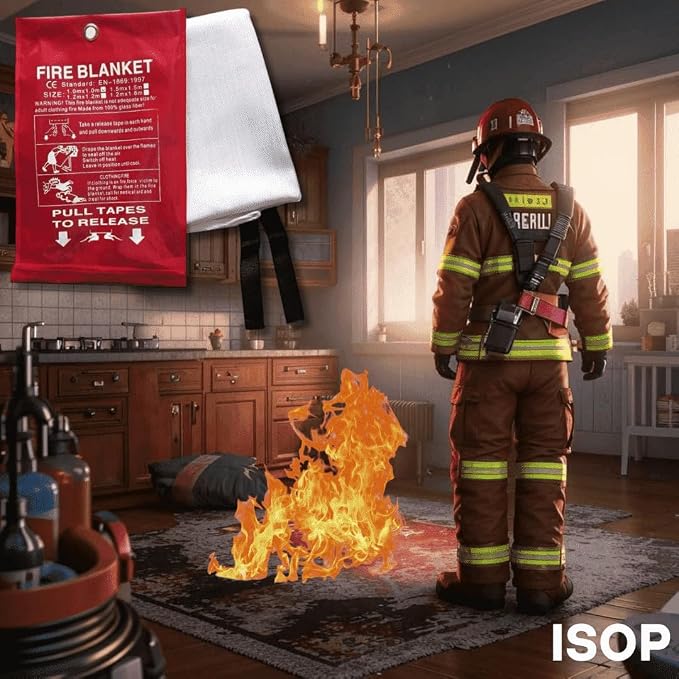 ISOP Fireproof Blanket Large 70 * 78 Inches Pack of 2 – Emergency Fire Blanket - Image 9