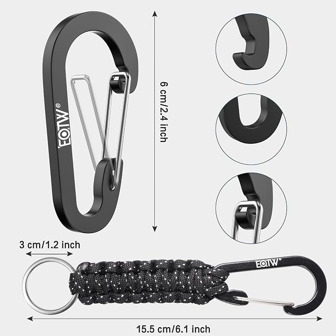 EOTW Paracord Keychain for Men Women Paracord Carabiner Backpack Keychain - Image 8