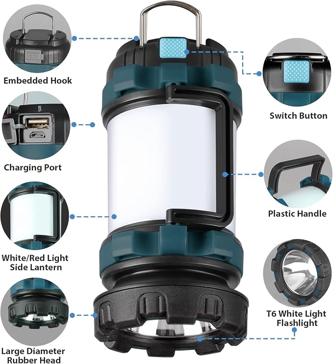 BOBKID 2 Pack Camping Lantern, Outdoor LED Camping Light, Rechargeable - Image 3