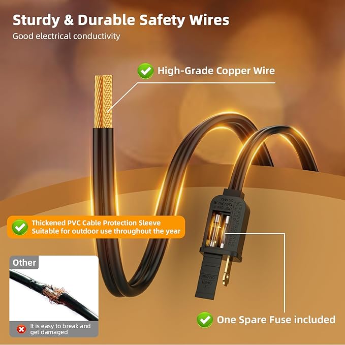 FOOMAN LED Outdoor String Lights, 200FT Outside Waterproof Patio Lights - Image 5