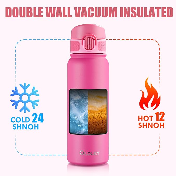 OLDLEY 20 Oz Insulated Stainless Steel Water Bottle - Image 6
