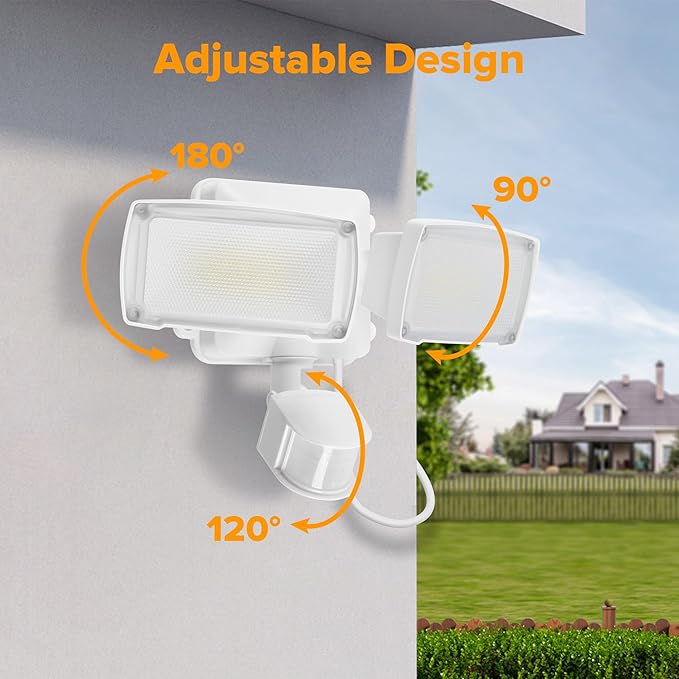 LUTEC 21W White Plug in Motion Sensor Light Outdoor, Flood Lights Outdoor - Image 6