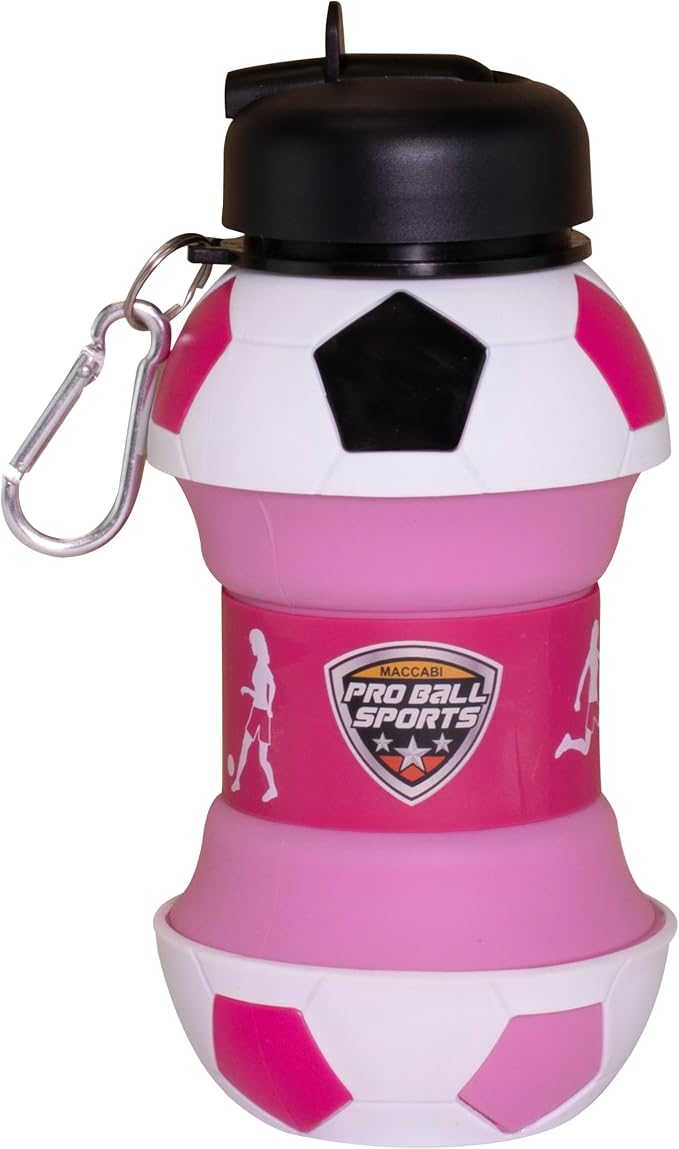 Maccabi Art Clip-On Collapsible BPA-Free Silicone Soccer Ball Water Bottle - Image 8