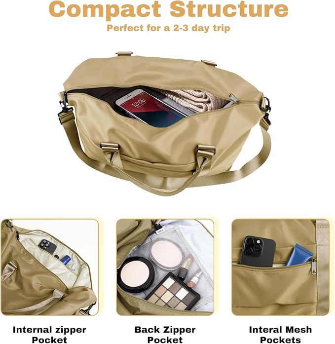 Weekender Duffel Bags for Women， Travel Totes Bag for Airplane Essentials - Image 5