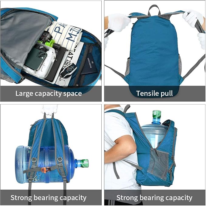 FENGDONG 35L Lightweight Foldable Waterproof Packable Travel Small Hiking - Image 5