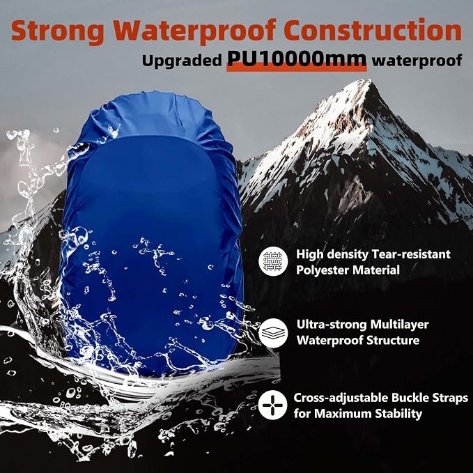 Frelaxy Waterproof Backpack Rain Cover, 10000mm Waterproof Level, Upgraded - Image 2